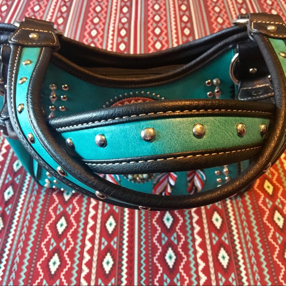 Incredible embroidered/studded Southwestern Purse - Picture 4 of 8